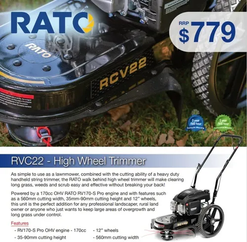 High Wheel Trimmer (Cross lawnmower and brushcutter)