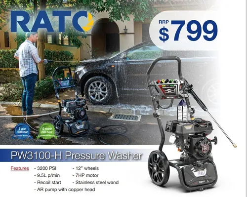 3200PSI Pressure Washer - RATO - For Sale