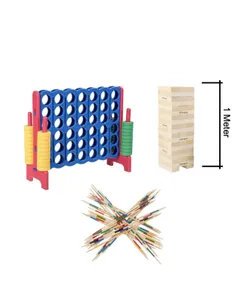 Kinderspiele-Set – Vier gewinnt XXL, Cornhole, Tik Tak Toe