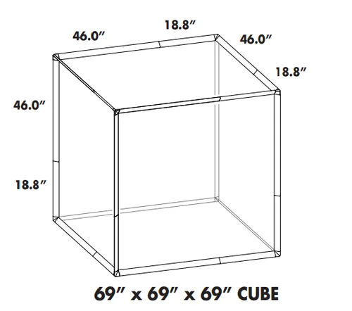 69” x 69” x 69”  PICTURE CUBE FRM PKG