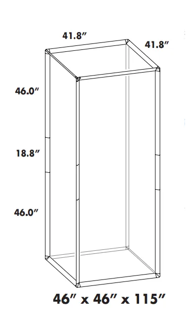 46” x 46” x 115”  PICTURE CUBE FRM PKG