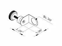 Frame clamp D1.18” T90° (basic-55)