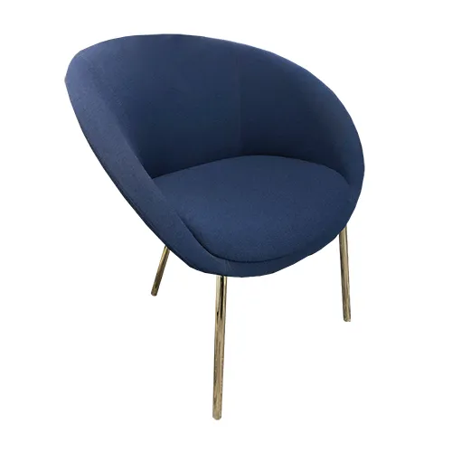 Fauteuil bleu rond / Blue Round Armchair