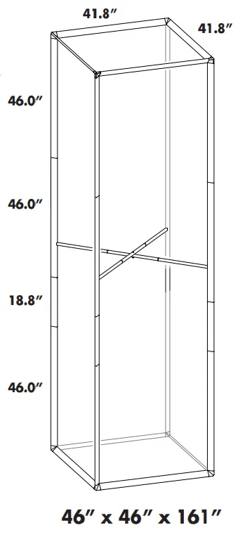 46” x 46” x 161”   PICTURE CUBE FRM PKG