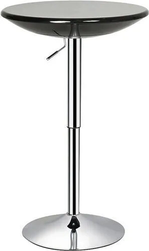 Round Bistro Table Adjustable Black Top