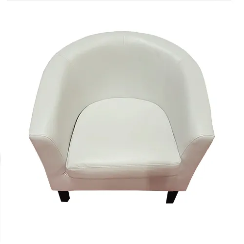 Fauteuil simili cuir blanc / Faux leather white Armchair