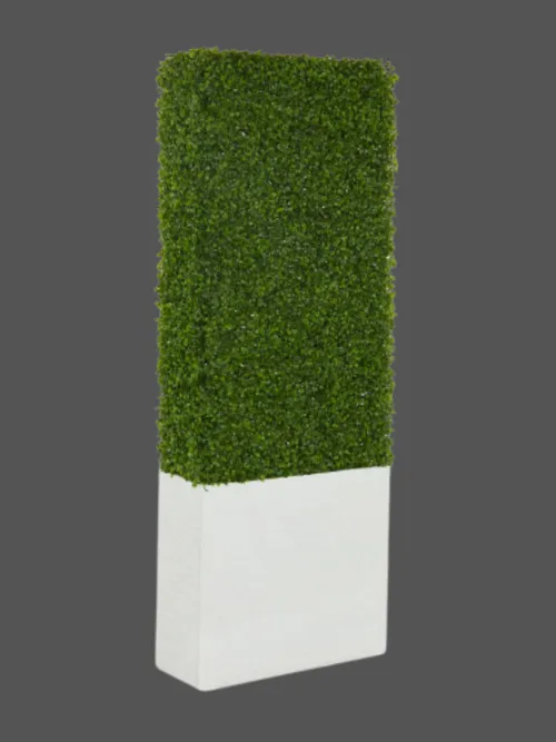 Hedge Wall White Metal base