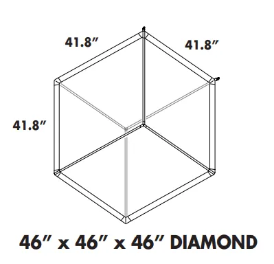 46” x 46” x 46” PICTURE CUBE FRM PKG DIAMOND