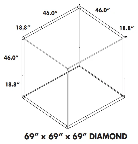 69” x 69” x 69” PICTURE CUBE FRM PKG DIAMOND