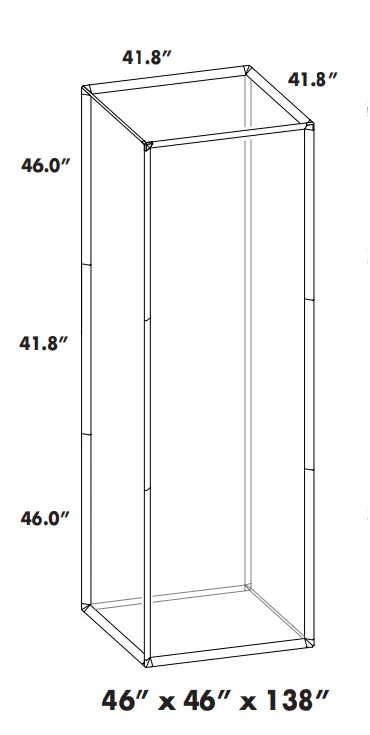 46” x 46” x 138”  PICTURE CUBE FRM PKG