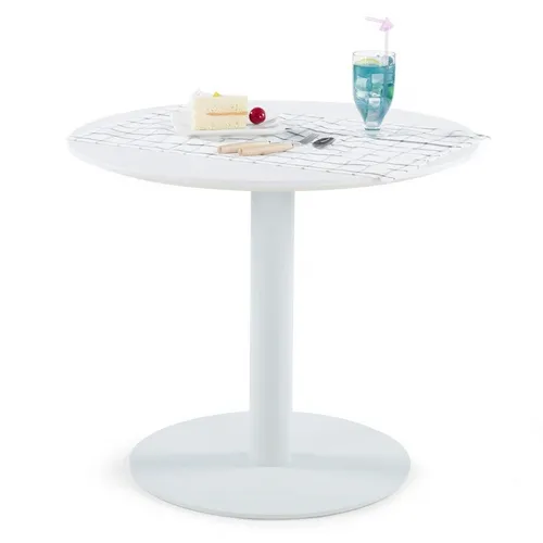 Table 23'' Ronde Blanche / 23'' Round White Table 23” x 23” x 30”