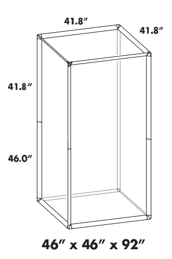 46” x 46” x 92” PICTURE CUBE FRM PKG