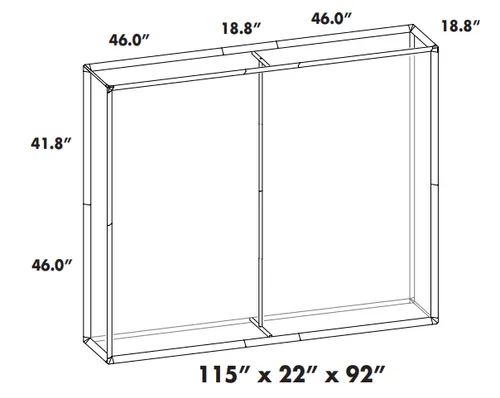 115” x 23” x 92” PICTURE CUBE FRM PKG