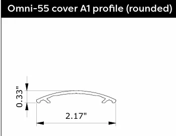 Omni-55 cover A1 (rounded) profile RAL9006S 39.09