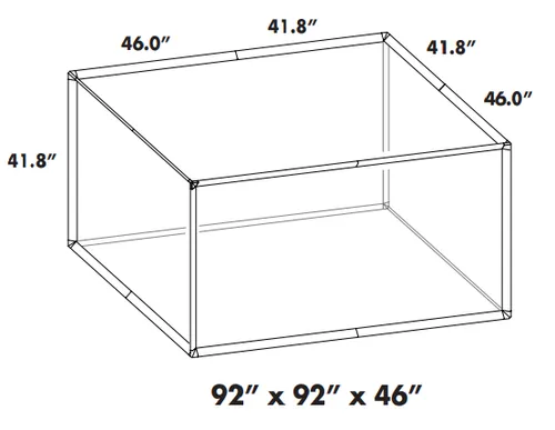 92” x 92” x 46” PICTURE CUBE FRM PKG