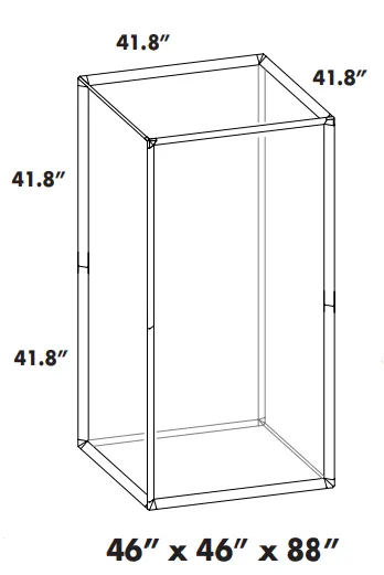 46” x 46” x 88” PICTURE CUBE FRM PKG