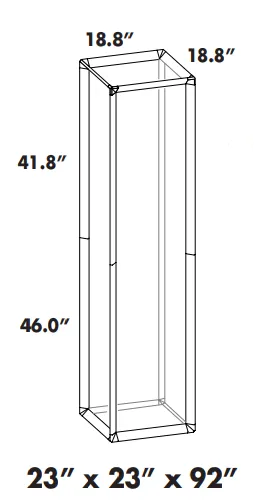 23” x 23” x 92” PICTURE CUBE FRM PKG