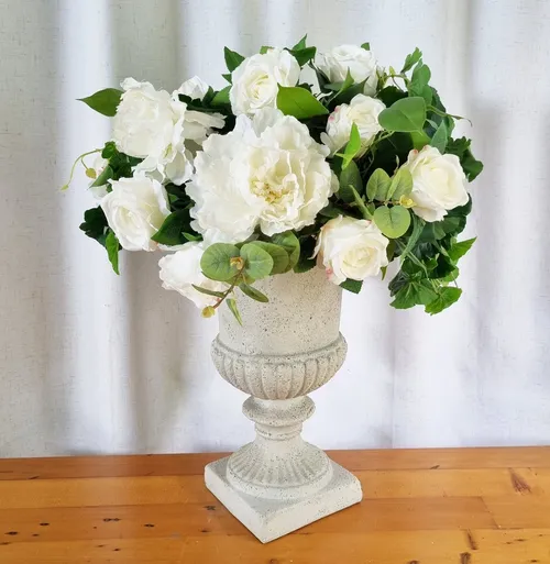 Faux Arrangement - White and Green