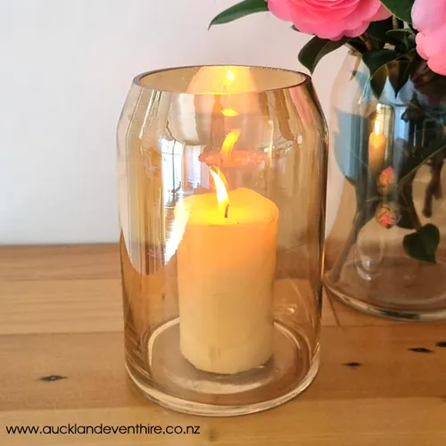 Gold Amber Glass Cylinder