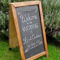 Rustic Brown A-Frame Chalk Board
