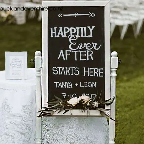 White Vintage Double Sided Chalkboard