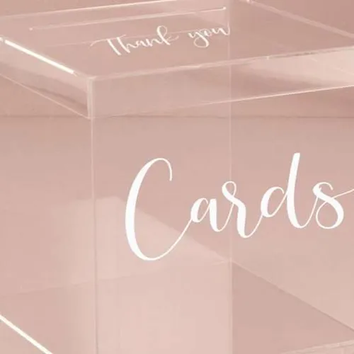 Acrylic Card Box - White Font