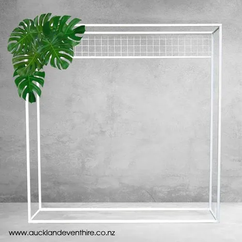 White Metal Box Frame Arch