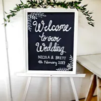 White Frame Chalk Board