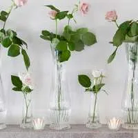 Tall cut crystal vase 35cm H opening 3.5cm