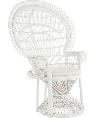 White Wash Peacock Chair