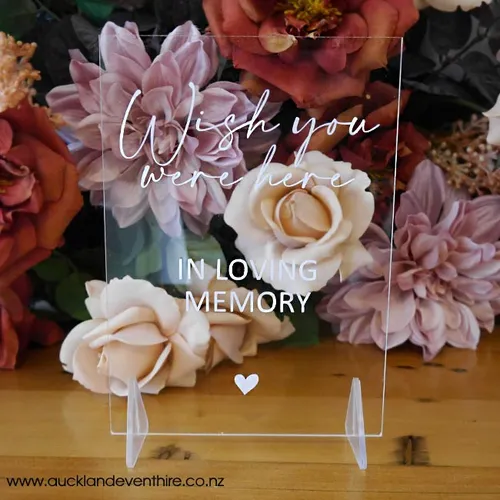Clear Acrylic - 'Wish You Were Here' Sign