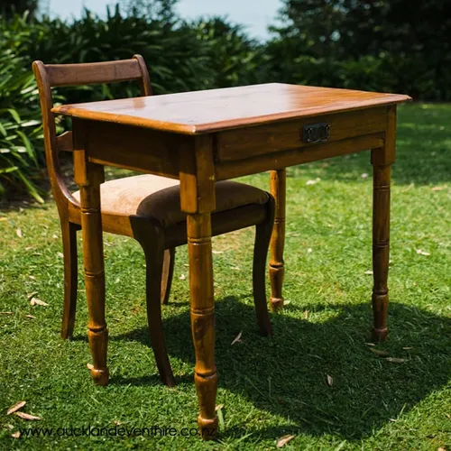 Brown Vintage Signing Table Set