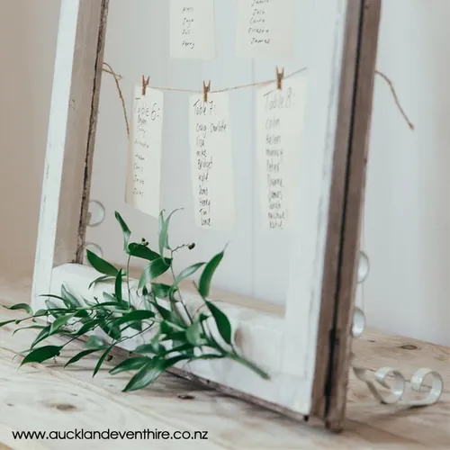 Vintage White Wash Hanging Peg Frame