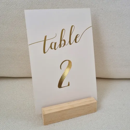 Wood Block Card Holder 