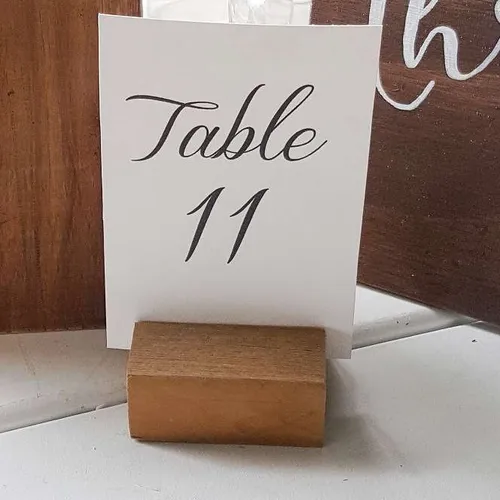 Wood Block Card Holders