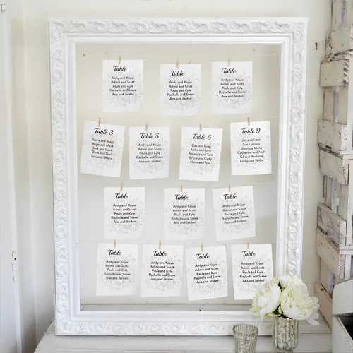 White Floral Seating Frame