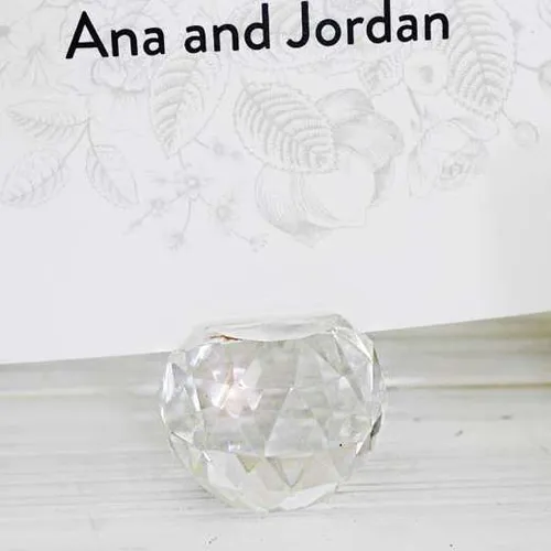 Crystal Table Number Card Holders