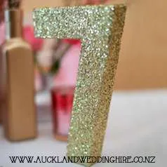 Gold Glitter Table Numbers