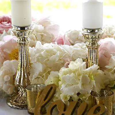 Gold mercury candle stick 