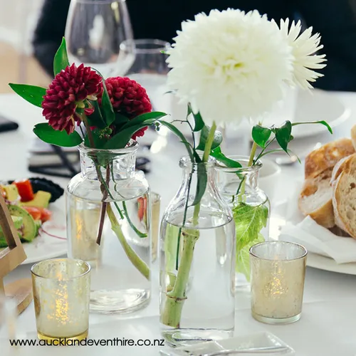 Clear vintage bottles collection