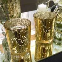Gold mercury tealight holder 