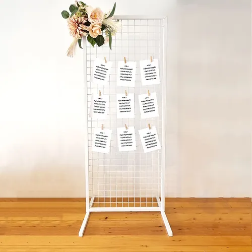 White Mesh Frame Stand