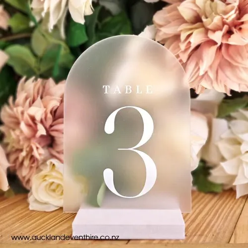 Frosted Acrylic Table Numbers