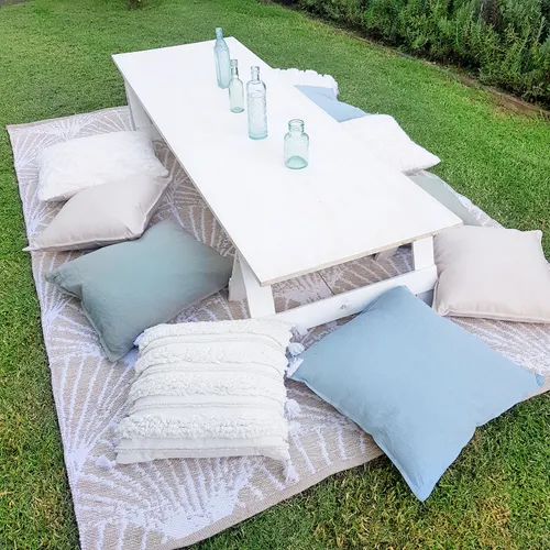 Blue and Sage Picnic Table Set