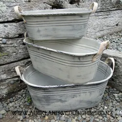 Rustic Metal tubs