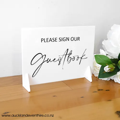 White Acrylic - 'Guestbook' Sign