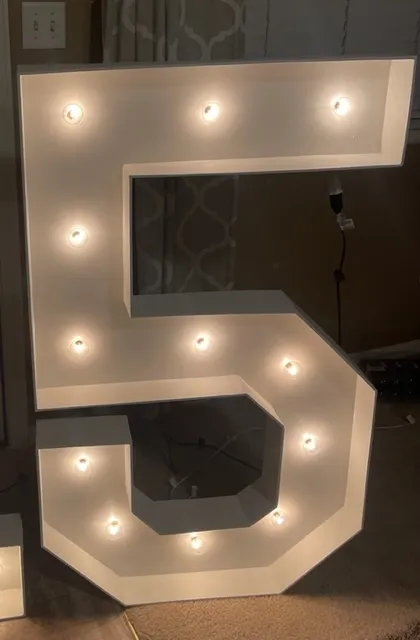 5 Marquee Number - 4 ft