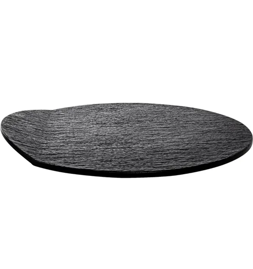 RD103 :: Black Matte Round Lifted Edge Plate 11.25