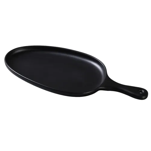 SP42 :: Pan Plate with Handle, Organic Oblong Shape