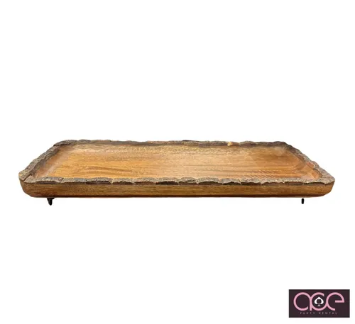 WD76 :: Bark Edge Wooden Tray 